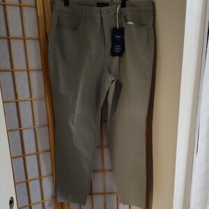 New Charter Club Bristol Skinny Ankle Palm Olive Green Jeans Size 16P